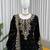 Black viscose velvet cording sequence with moti work top bottom with dupatta
