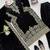 Black viscose velvet cording sequence with moti work top bottom with dupatta