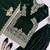 Green viscose velvet cording sequence with moti work top bottom with dupatta