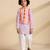 Multicolor printed cotton nehru jacket set
