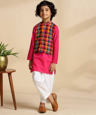 Multicolor printed cotton nehru jacket 1