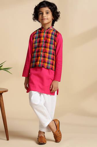 Multicolor printed cotton nehru jacket