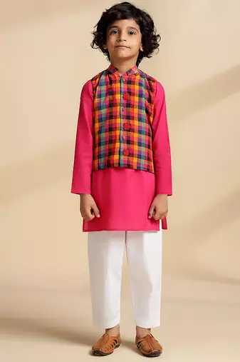 Multicolor printed cotton nehru jacket