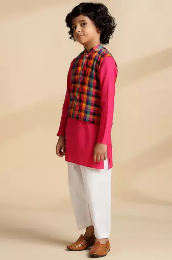 Multicolor printed cotton nehru jacket