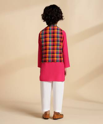 Multicolor printed cotton nehru jacket 4