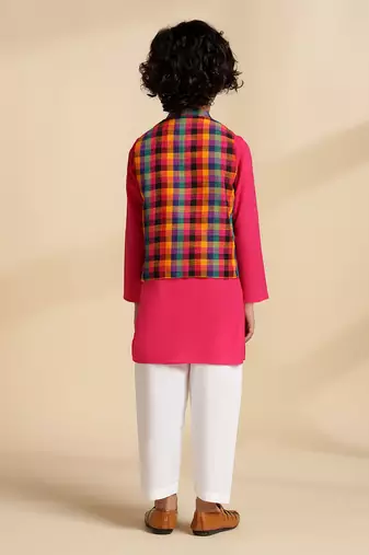 Multicolor printed cotton nehru jacket