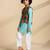 Multicolor printed cotton nehru jacket set