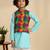 Multicolor printed cotton nehru jacket set