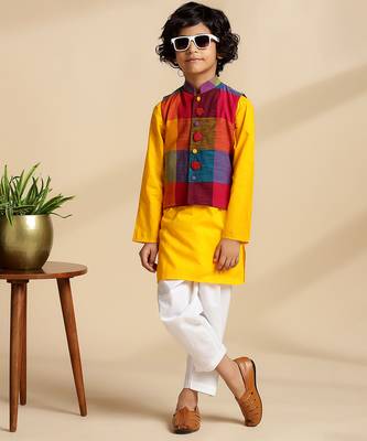 Multicolor printed cotton nehru jacket 1