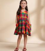 Multicolor printed cotton frock