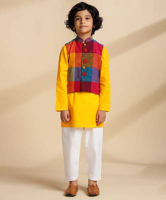 Multicolor printed cotton nehru jacket 2