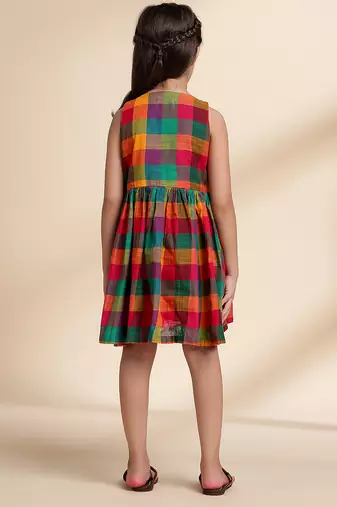 Multicolor printed cotton frock