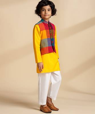 Multicolor printed cotton nehru jacket 3
