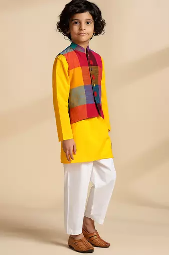 Multicolor printed cotton nehru jacket