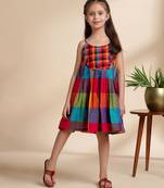 Multicolor printed cotton frock