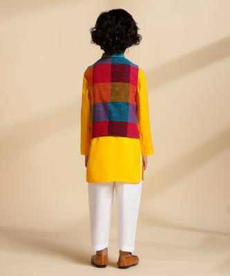 Multicolor printed cotton nehru jacket 4