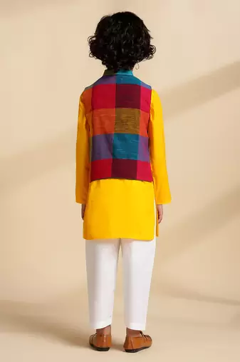 Multicolor printed cotton nehru jacket