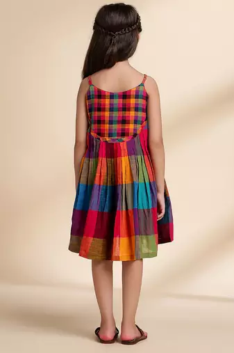 Multicolor printed cotton frock
