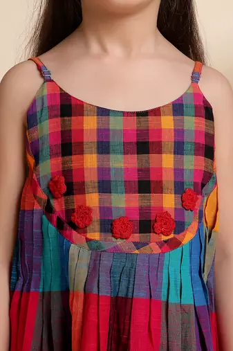 Multicolor printed cotton frock