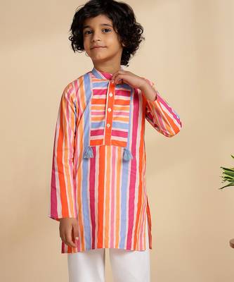 Multicolor printed cotton kurta set 5
