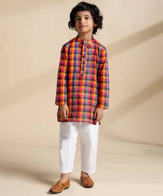Multicolor printed cotton kurta set 1