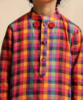 Multicolor printed cotton kurta set 5