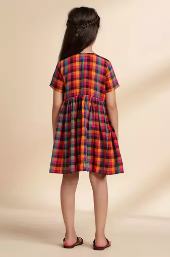 Multicolor printed cotton frock