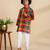 Multicolor printed cotton kurta set