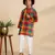 Multicolor printed cotton kurta set