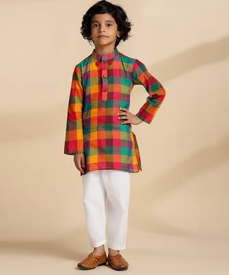 Multicolor printed cotton kurta set 2