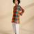 Multicolor printed cotton kurta set