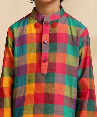 Multicolor printed cotton kurta set 5