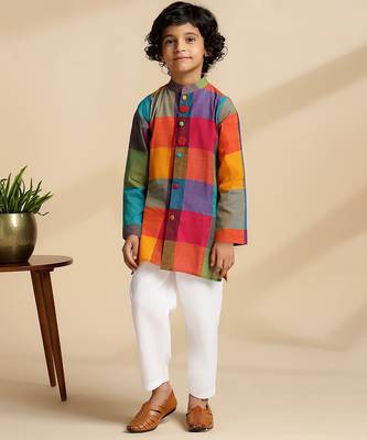 Multicolor printed cotton kurta set 2