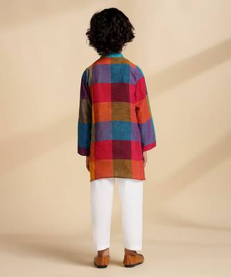 Multicolor printed cotton kurta set 4