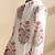 White printed cotton kurta set