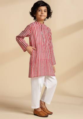 Multicolor printed cotton kurta set 3