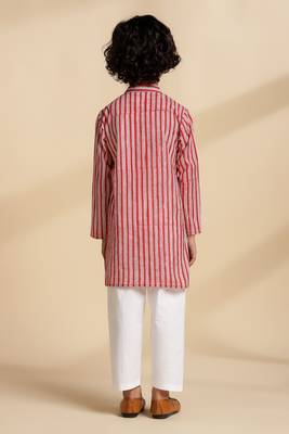 Multicolor printed cotton kurta set 4