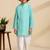 Blue plain cotton kurta set
