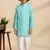 Blue plain cotton kurta set