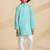 Blue plain cotton kurta set