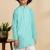 Blue plain cotton kurta set
