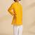 Yellow plain cotton kurta set
