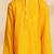 Yellow plain cotton kurta set