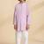 Purple plain cotton kurta set