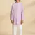Purple plain cotton kurta set