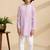 Purple plain cotton kurta set