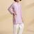 Purple plain cotton kurta set