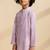 Purple plain cotton kurta set