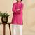 Pink plain cotton kurta set