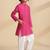Pink plain cotton kurta set